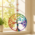 The Rainbow Yggdrasil Suncatcher – Vibrant Wire-Wrapped Tree of Life - My Store